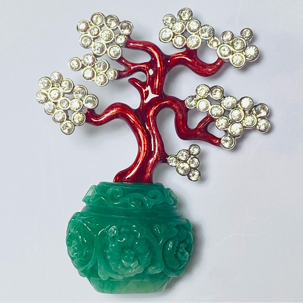 *SOLD* Vintage Kenneth Jay Lane (KJL) Bonsai Tree Pin - Picture 6 of 6